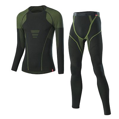 Превью  Комплект термобелья LOEFFLER Hybrid M Black/Lime